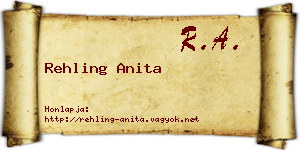 Rehling Anita névjegykártya